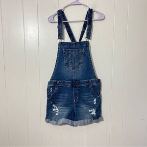 Wallflower Women's Juniors Overall Shorts Soft Size XL